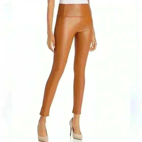 bagatelle Pants - Bagatelle Women Brown Faux Leather Pants XS
